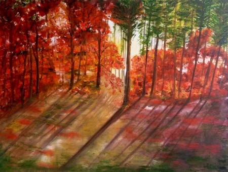 Herbstlichtung,Öl,80/60,90€